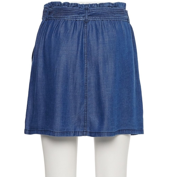 👀50% OFF💙 NWT‼️ Rewind brand Paperbag Waist Belted Skirt (Juniors) - Picture 5 of 8
